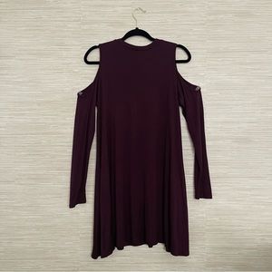 Elan Cold Shoulder Long Sleeve Dress
